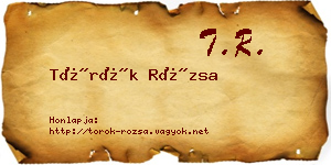 Török Rózsa névjegykártya