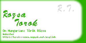 rozsa torok business card