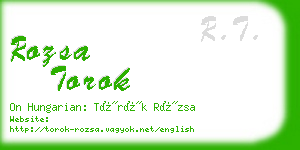 rozsa torok business card